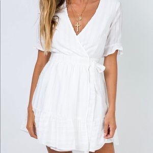 Embroidered white dress